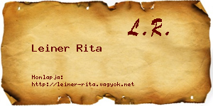 Leiner Rita névjegykártya